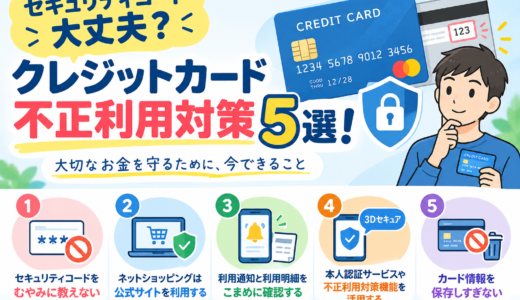 セキュリティコード大丈夫？クレジットカード不正利用対策5選！